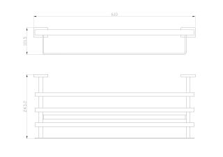 Полка для полотенец  Wonzon & Woghand Flat WW-9781 хром